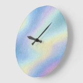 Pastel Sky Drift Große Wanduhr (Winkel)