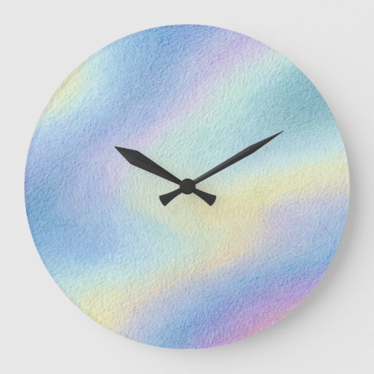 Pastel Sky Drift Große Wanduhr (Vorderseite)