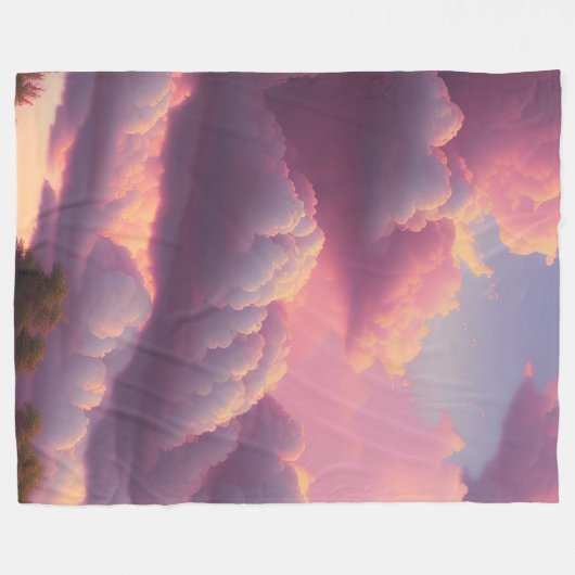 Pastel Sky Fleecedecke (Vorderseite (Horizontal))