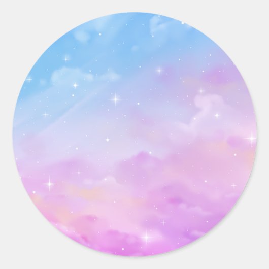 Pastel Sky Galaxy Sticker (Vorderseite)