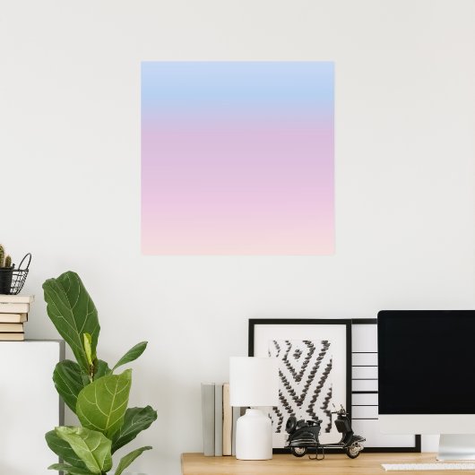 Pastel Sky Gradient Minimal Poster (Heimbüro)