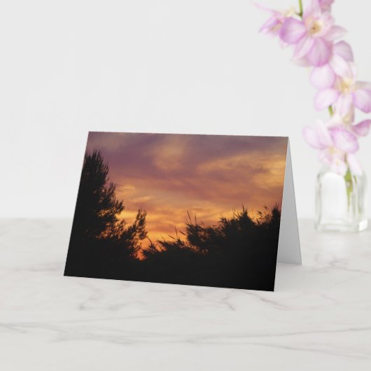 Pastel Sky Landscape Card Karte (Orchidee)