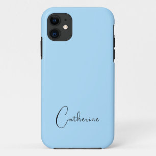 Pastel Sky Solid Color Minimalistischer Name Case-Mate iPhone Hülle