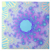 Pastel Sky Sunburst Fliese (Vorderseite)