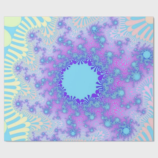 Pastel Sky Sunburst Geschenkpapier (Flach)