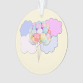 Pastel Sky und Balloons Akrylorische Ornamente (Vorderseite)
