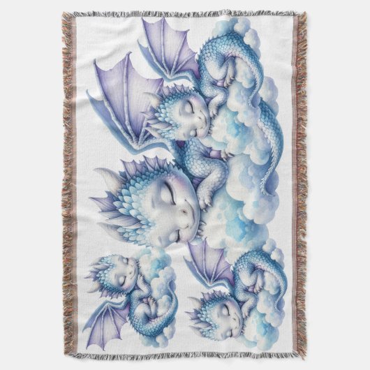 Pastel Sleeping Dragon Decke (Vorderseite Vertikal)
