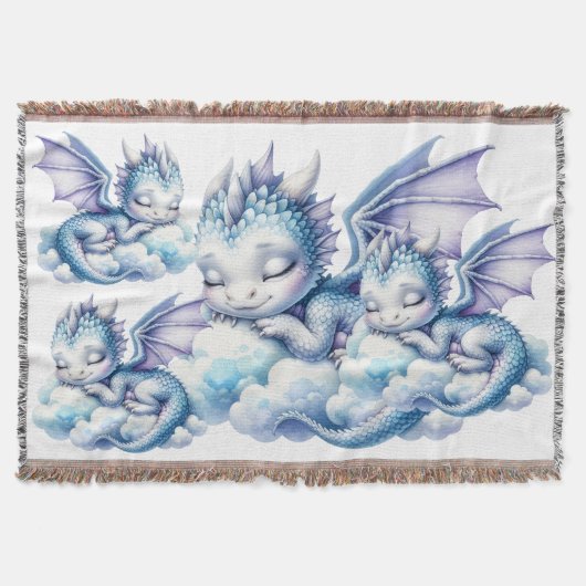Pastel Sleeping Dragon Decke (Vorderseite)
