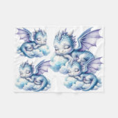 Pastel Sleeping Dragon Fleecedecke (Vorderseite (Horizontal))