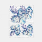 Pastel Sleeping Dragon Fleecedecke (Vorderseite)