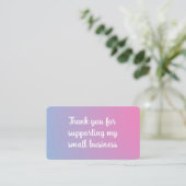 Pastel Small Business Packaging Insert Card (Stehend Vorderseite)