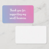 Pastel Small Business Packaging Insert Card (Vorne/Hinten)