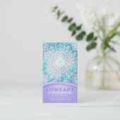 Pastel Snowflake Mandala - Lila Terminkarte (Stehend Vorderseite)
