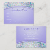 Pastel Snowflake Mandala Termin Karte (Vorne/Hinten)