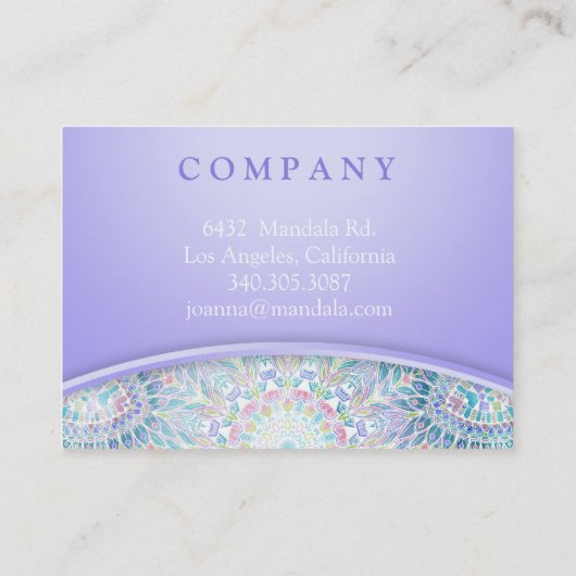 Pastel Snowflake Mandala Termin Karte (Rückseite)