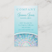 Pastel Snowflake Mandala Visitenkarte (Rückseite)