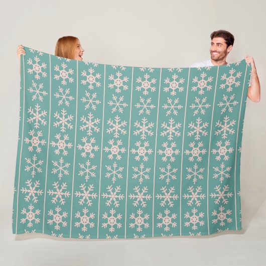 Pastel Snowflake Pattern Fleecedecke (Beispiel)