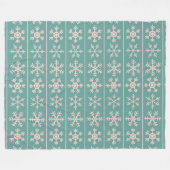 Pastel Snowflake Pattern Fleecedecke (Vorderseite (Horizontal))