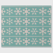Pastel Snowflake Pattern Geschenkpapier (Flach)