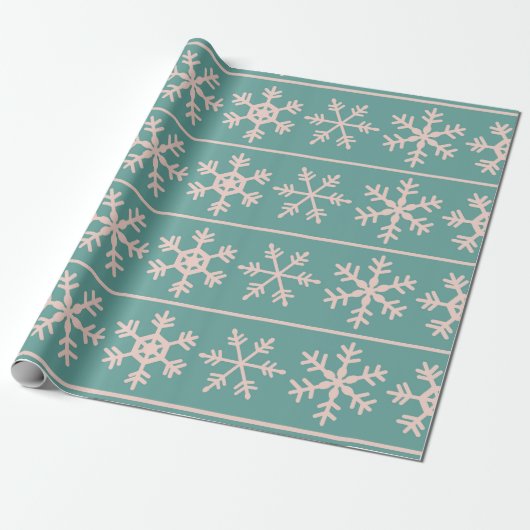 Pastel Snowflake Pattern Geschenkpapier (Ungerollt)