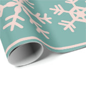 Pastel Snowflake Pattern Geschenkpapier (Rolleneckpunkt)