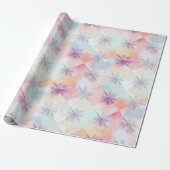 Pastel Snowflake Winterurlaub Weihnachtsmuster Geschenkpapier (Ungerollt)