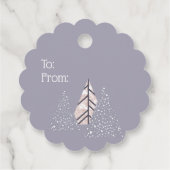 Pastel Snowflakes Holly Jolly Weihnachten Geschenkanhänger (Rückseite)