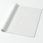 Pastel Snowflakes Tan Coral Rose und Aquamarin Geschenkpapier (Ungerollt)