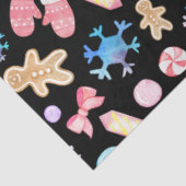 Pastel Snowflakes Weihnachtsbaumen Weihnachten Seidenpapier (Ausschnitt)