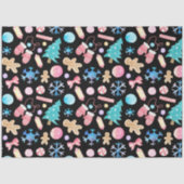 Pastel Snowflakes Weihnachtsbaumen Weihnachten Seidenpapier (Vorderseite)