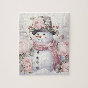 Pastel Snowman_05 Jigsaw Puzzle