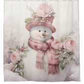 Pastel Snowman Duschvorhang (Vorderseite)
