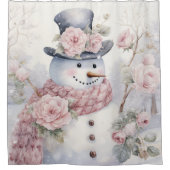 Pastel Snowman Duschvorhang (Vorderseite)
