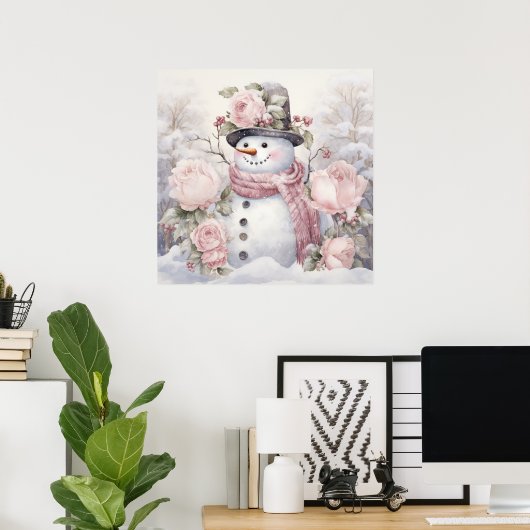 Pastel Snowman Poster (Heimbüro)