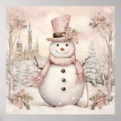 Pastel Snowman Poster (Vorne)