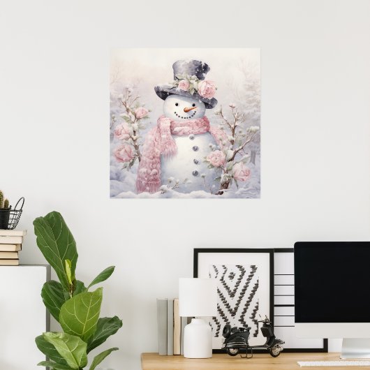 Pastel Snowman Poster (Heimbüro)