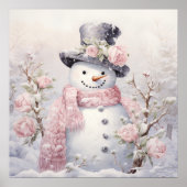 Pastel Snowman Poster (Vorne)
