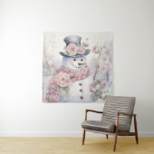 Pastel Snowman Tapestry Wandteppich (Beispiel)