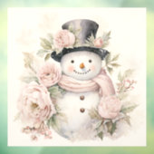 Pastel Snowman Window Cloning Fensteraufkleber (Blatt 3)