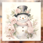 Pastel Snowman Window Cloning Fensteraufkleber (Blatt 2)