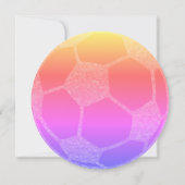 Pastel Soccer Ball Geburtstag, Fußball-Party Einladung (Rückseite)