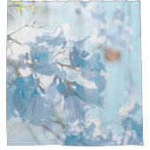 Pastel Soft Blue Jacaranda Blume Blüten Duschvorhang (Vorderseite)