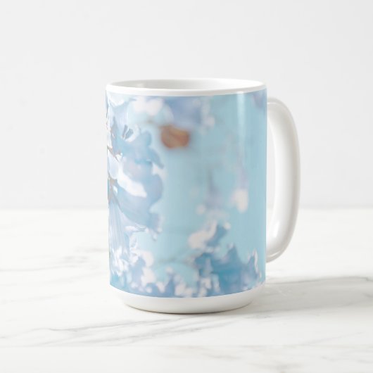 Pastel Soft Blue Jacaranda Blume Blüten Kaffeetasse (VorderseiteRechts)