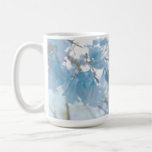 Pastel Soft Blue Jacaranda Blume Blüten Kaffeetasse