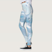Pastel Soft Blue Jacaranda Blume Blüten Leggings (Links)