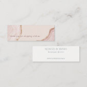 Pastel Soft Blush Rose Gold Agate Marmor Vielen Da Mini Visitenkarte (Vorne/Hinten)