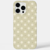 Pastel Soft Gray Dots Pattern Custom Name Initials Case-Mate iPhone Hülle (Rückseite)