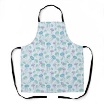 Pastel soft multicolor glowing jelly fish pattern