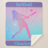 Pastel Softball Sherpa Blanket Sherpadecke (Vorderseite)