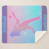 Pastel Softball Sherpa Blanket Sherpadecke (Vorderseite (Horizontal))